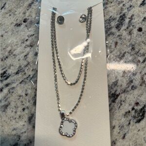 Elegant Silver Necklace and Earring Set